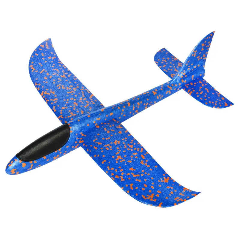 48 см большой ручной запуск бросок пены палне EPP модель самолета планерный самолет модель открытый DIY Развивающие игрушки для детей - Цвет: Синий