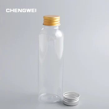 

CHENGWEI 200ML 10Pcs/Lot PET Plastic Transparent Bottle Aluminum Cap Easy To Carry Clear Cosmetic Lotion Container Bottles