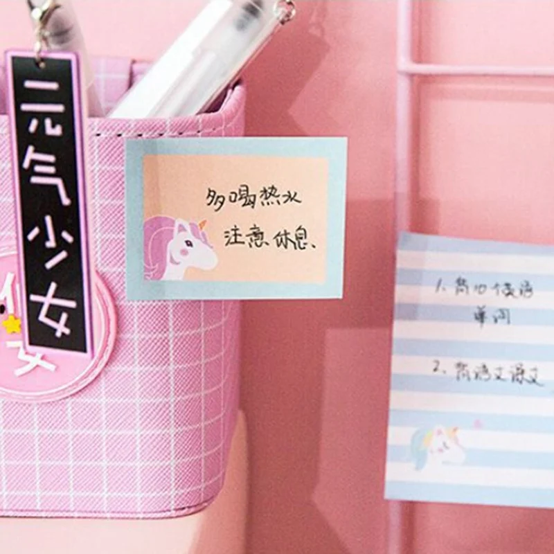 Мечта Единорог простыни Kawaii Канцелярские Липкие заметки милый планировщик наклейки блокнот школьные принадлежности