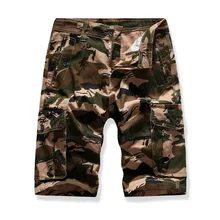 Новые камуфляжные карго-шорты камуфляжные мужские s мужские шорты в повседневном стиле свободные рабочие шорты мужские военные Короткие штаны бермуды Masculina