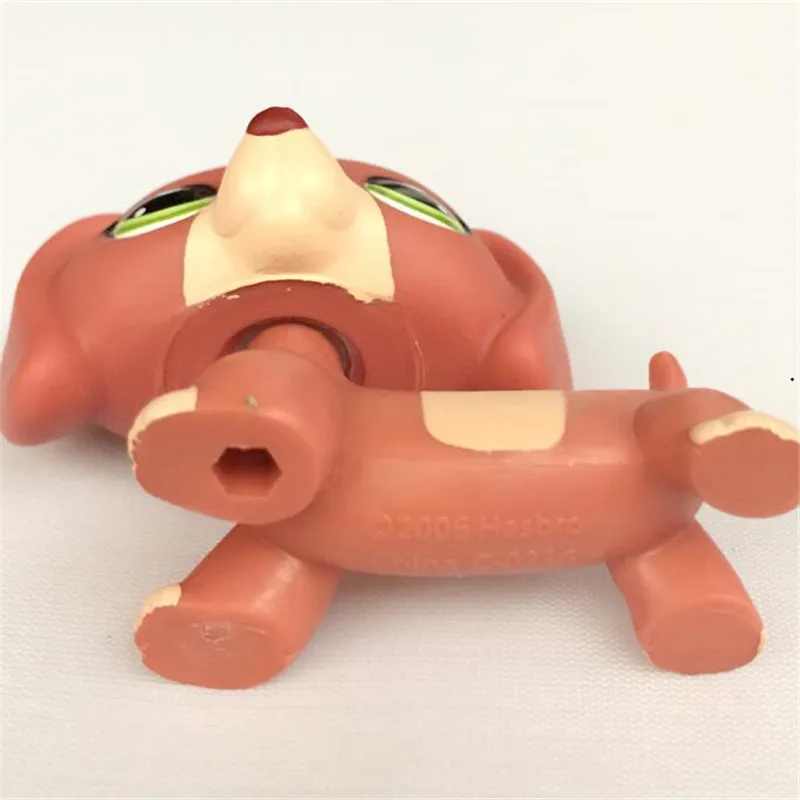 Real Pet Shop Lps Toys DACHSHUND Dog Rare Animal Figure Old Original Black Puppy Sausage Free Shipping