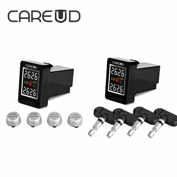 

CAREUD Wireless Tire Pressure Monitoring System U912 TPMS Cars Auto with 4 Sensors LCD Display Embedded Monitor For Toyota 2017