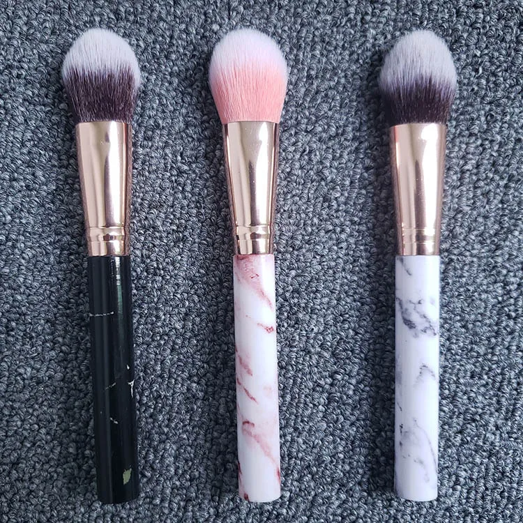 

1pc Large Cosmetics Soft Face Makeup Powder Brush Makeup Brushes Blush Flame Brushes Foundation Round Make Up Aluminum Brushes