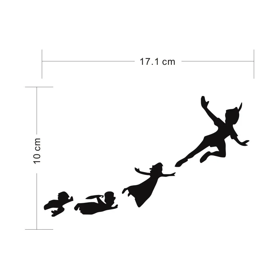 Cunymagos Peter Pan & Gang Flying Fashion Car-Styling Stickers Decals Car Styling Car Body Window Decal Vinyl Sticker 17 (2)