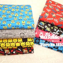 50*160 см с героями мультфильмов «Дораэмон», «Супермен», «Миньоны», лайкра, Трикотажная хлопковая ткань для шитья, «сделай сам», Лоскутная рубашка для маленьких девочек и мальчиков, юбка