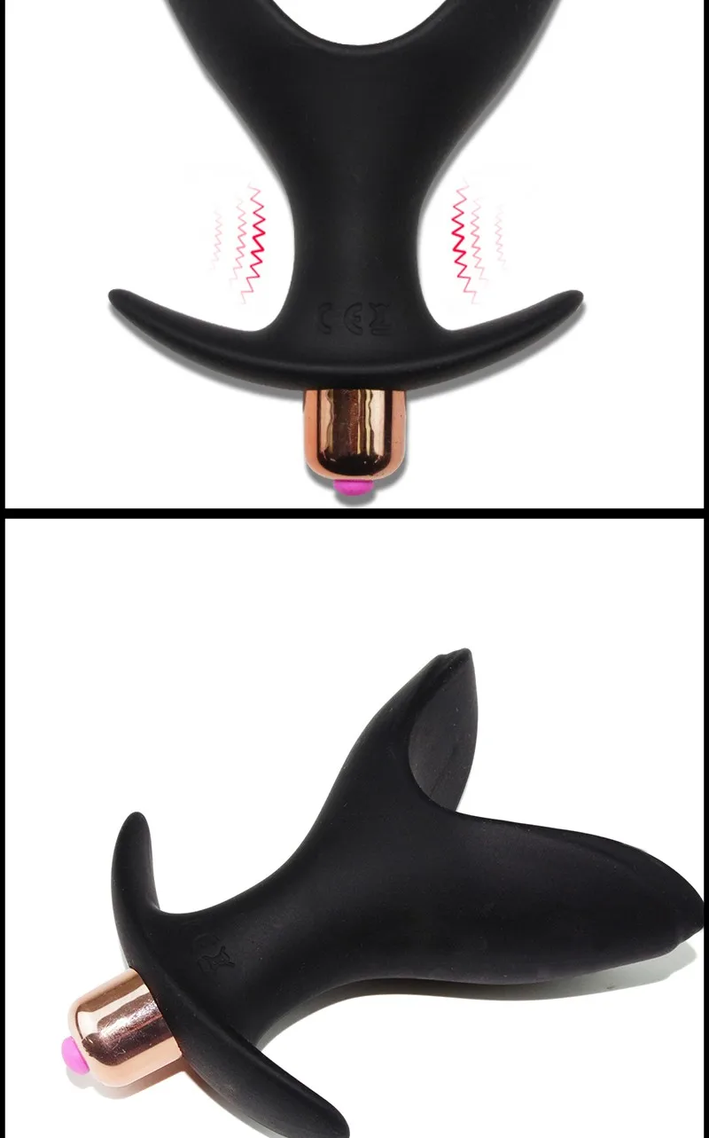 Black wolf electric new soft silicone anal plug SM sex toys open ass plug mirror prostate prosthetic toy Faloimitator female 4