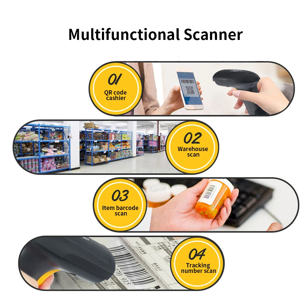 Проводной сканер штрихкодов USB универсальный код сканирования QR код 1D и 2D код читателя USB 1,8 м для супермаркетов/магазинов