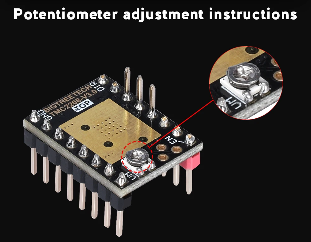 BIGTREETECH TMC2208 V3.0 UART Драйвер шагового двигателя для SKR V1.3 MKS Gen V1.4 контроллер RepRap Mute StepStick TMC2100 3d принтер