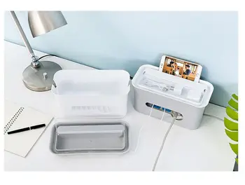 

Multifunction Cable Storage Box Case Power Strip Wire Management Socket Safety Tidy Organizer