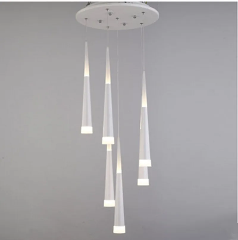 Buy Art Studio hanging light Post modern led long cone