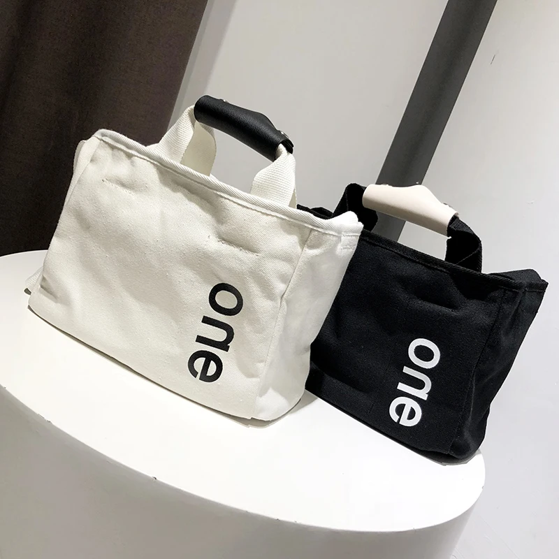 

Summer mini bag female 2019 new Korean version of the simple canvas handbag wild broadband shoulder Messenger bag