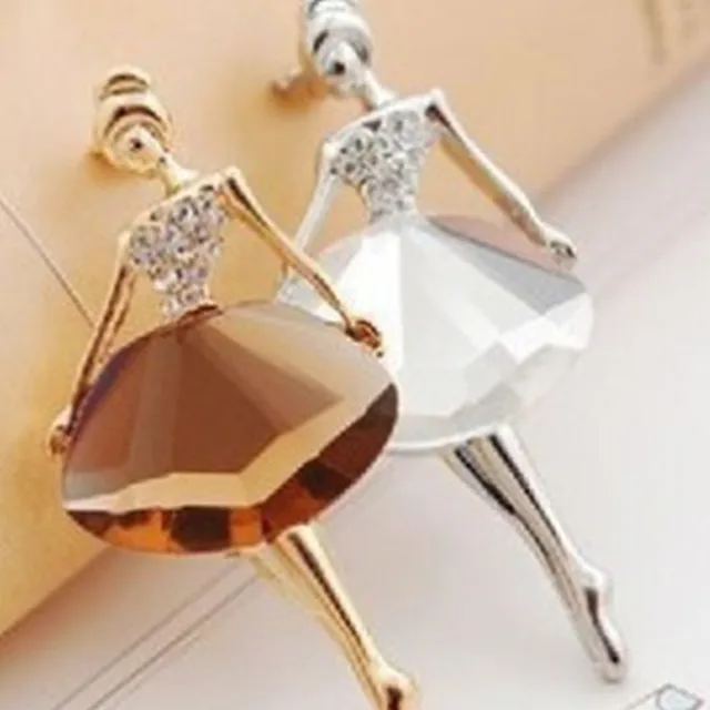 1PCS Girl Fashion Glamour Beautiful Princess Ballerina Brooch Crystal Pin Jewelr 1PCS Girl Fashion Glamour Beautiful Princess Ballerina Brooch Crystal Pin Jewelr