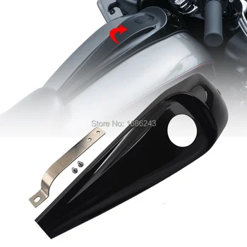 

Motorcycle Vivid Black Oil Fuel Tank Cover Fits For Harley Touring Electra Road Glide 2008-2017 New