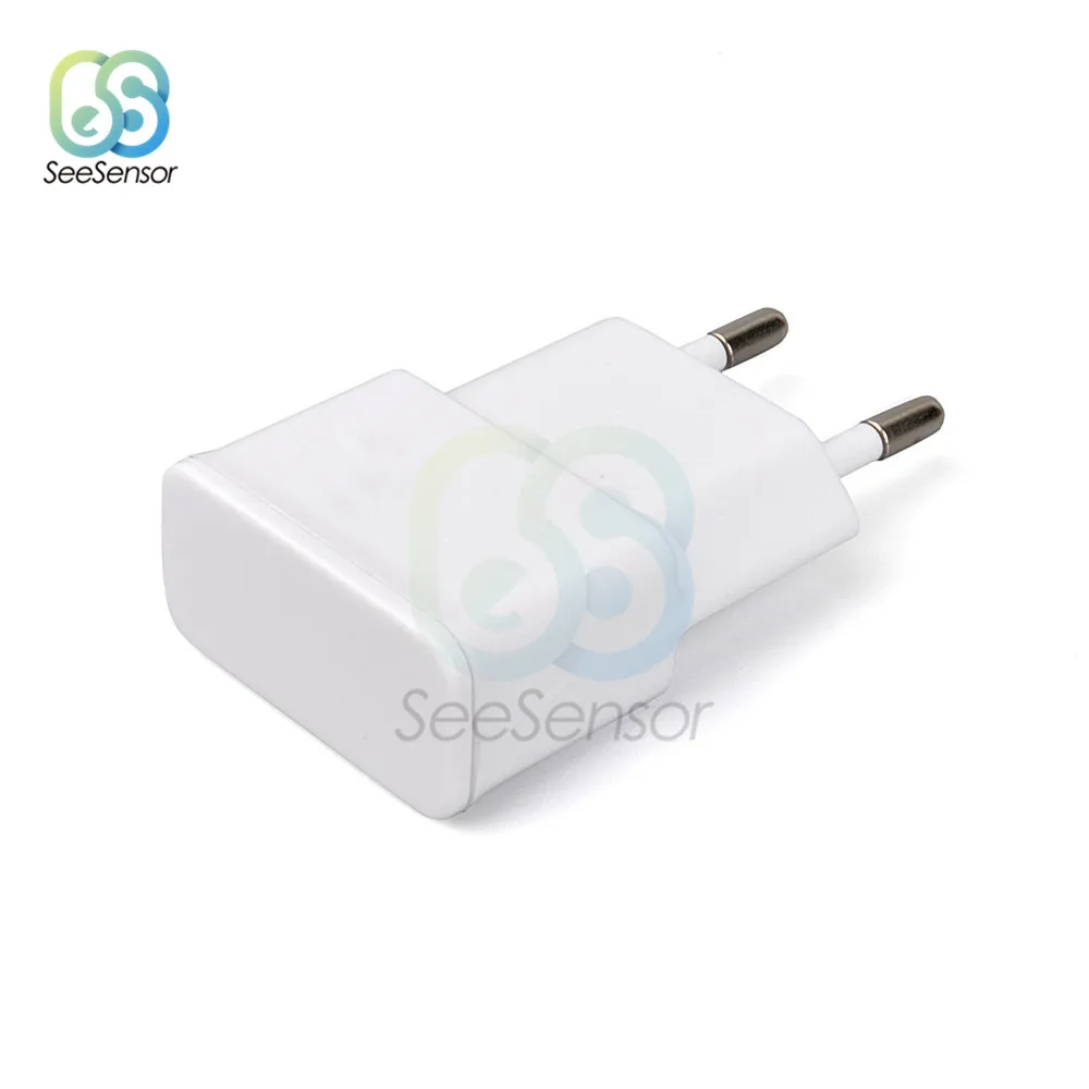 

5V 2A EU US USB Plug White Black Wall Charger 1 Port Fast Charging Travel Adjustment Power Adapter Electrical Plug for Mobile