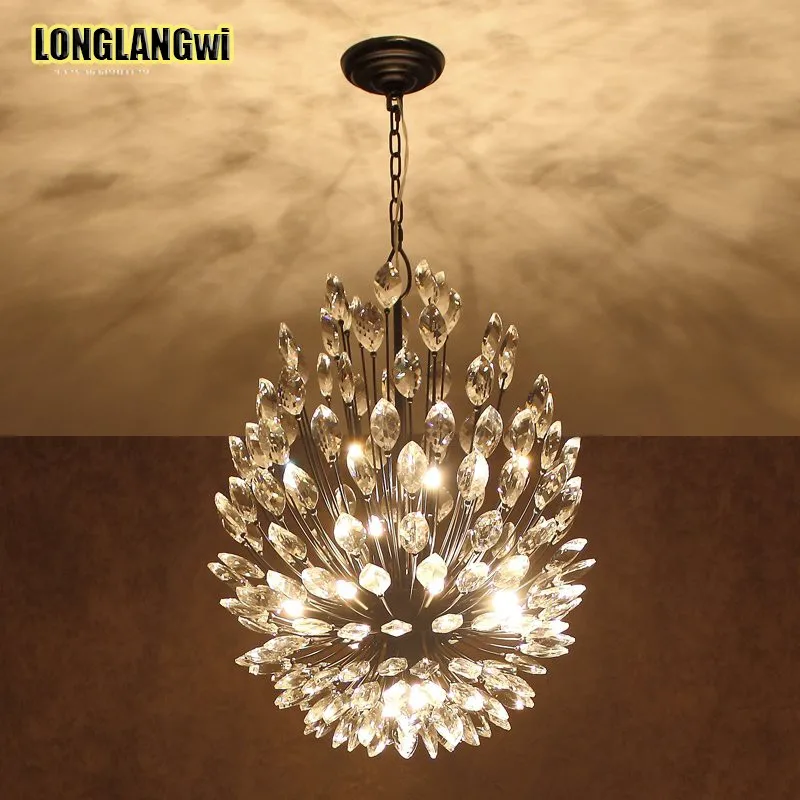 

Europen style crystal chandelier LED chandeliers lighting luxury crystal flower light for dinning room living room lights