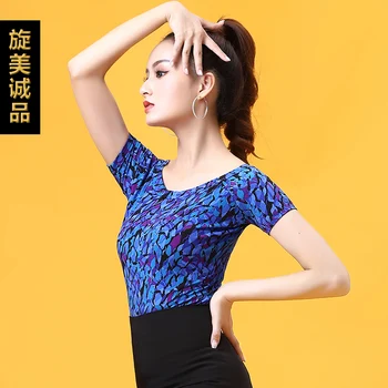 

2019 new Sexy Dance Clothes top Women Latin Salsa Rumba Chacha Dance Performance Practice Costume YT0514