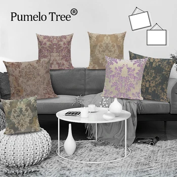 

Flower Pillow Case Elegant Cushion Covers Retro Beige Cushions Home Decor Throw Pillows Cover Pink Cases Decoration for Bed Sofa