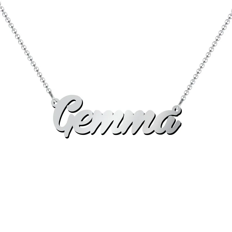 Stainless steel Personalized Name Necklaces Women Nameplate Necklace & Pendant Custom Necklace Jewelry Gift Dropshipping (2)