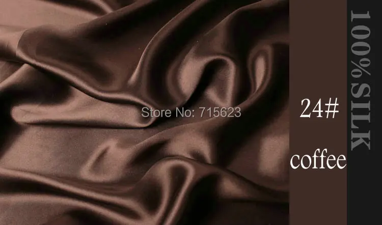 16 momme многоцветный чистый шелк атласная ткань из шелкового шармеза ткань