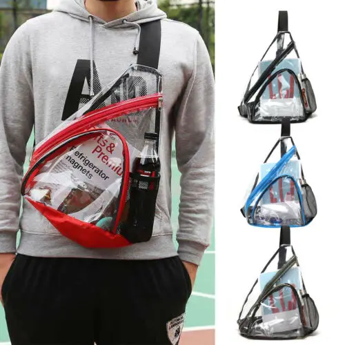 

USA Men Women Waterproof Messenger Bag Transparent PVC Purse Clear Handbag Tote Shoulder Crossbody Bags Satchel Tote Purse Bags