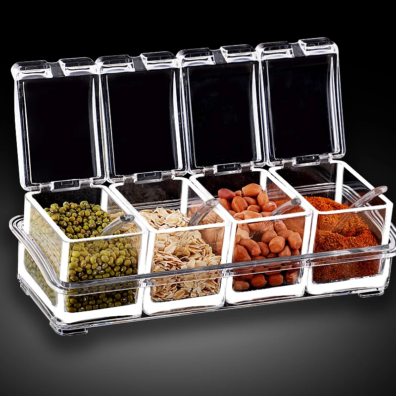 European Flavor Seasoning Jar Set 2017 Box Kitchen Condiment Box Scrylic Spices Storage Box Seasoning Boxes