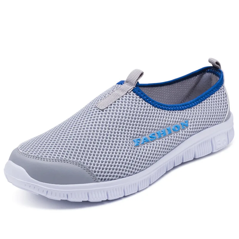 

Men Shoes Summer Outdoor Sneakers Plus Size 34-46 Unisex Breathable Slip on High Quality Mesh Men Woman Running Shoes