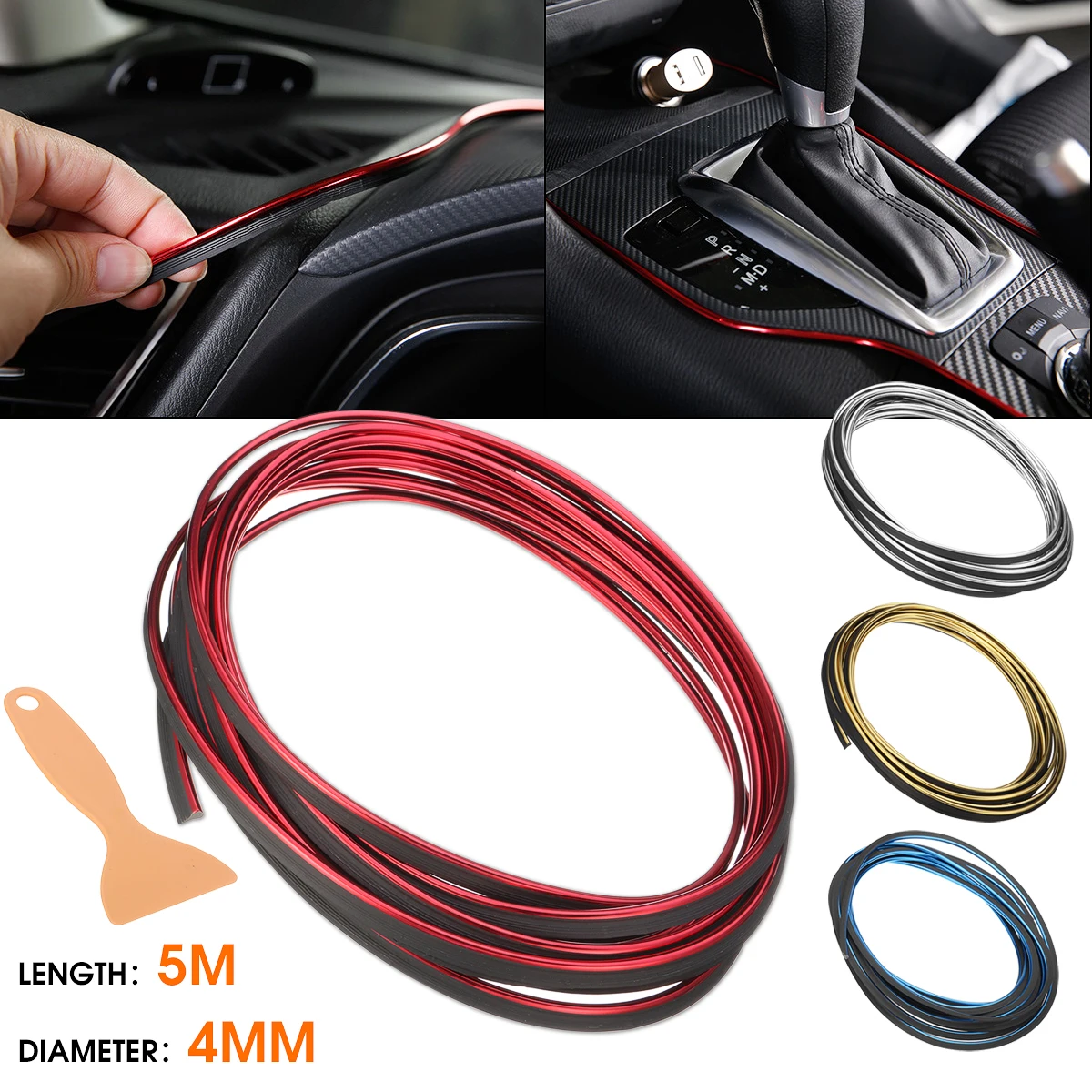 16FT 5M Flexible Edge Gap Car Interior Exterior Moulding Trim Strip