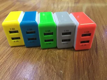 

5V 2A US Plug Wall charger 2 Ports Charger Adapter Home Travel Power Adapter For iphone5S 5G 4S SamsungS5 S4 Note3 ipad 200pcs