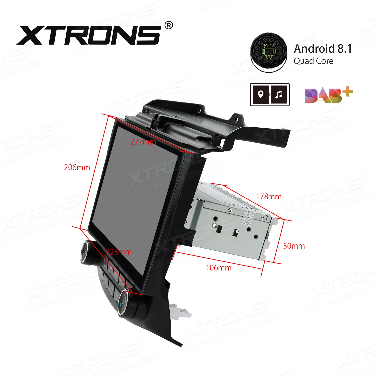 Cheap 10.1" Android 8.1 Oreo OS Car Multimedia Navigation GPS Radio for Honda Accord 2002-2007 with Split Screen Function Support 2