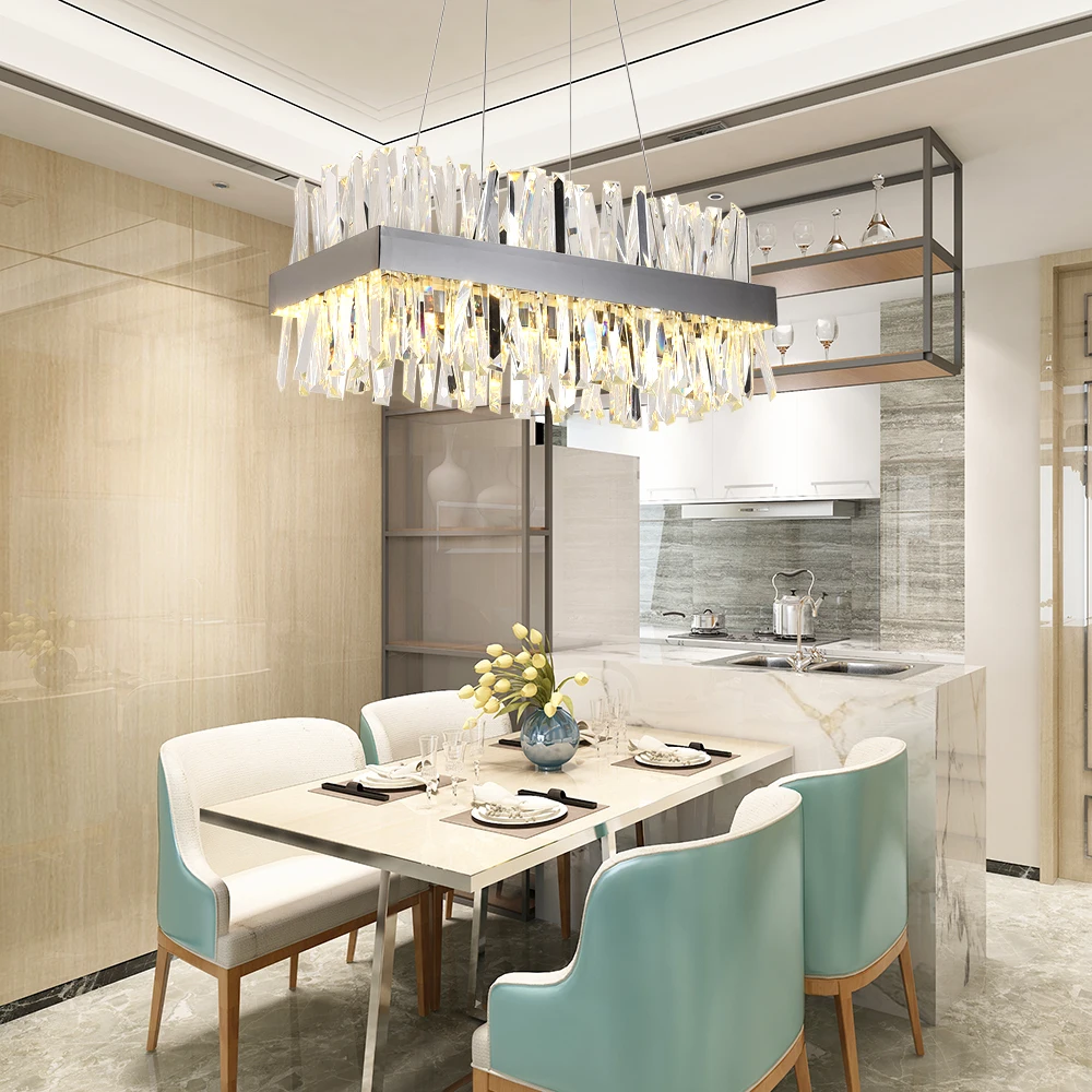 Us 444 72 32 Off Youlaike Modern Crystal Chandelier For Dining Room Rectangle Design Kitchen Island Lighting Fixtures Chrome Led Cristal Re In Us 444 72 32 Off Youlaike Modern Crystal Chandelier For Dining Room Rectangle Design Kitchen Island Lighting Fixtures Chrome Led Cristal Re In