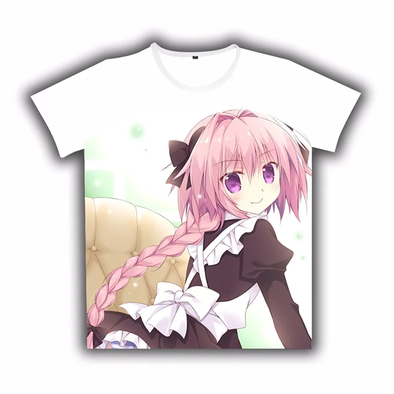 Футболка аниме Fate/Apocrypha Astolfo Косплей короткий рукав белая футболка для женщин и мужчин повседневная Студенческая Летняя мода Забавные топы рубашка - Цвет: 14