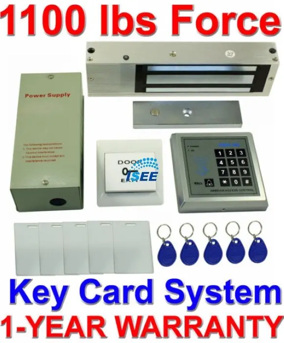 1100 LBs Kit Electric Door Lock Magnetic Access Control ID ...