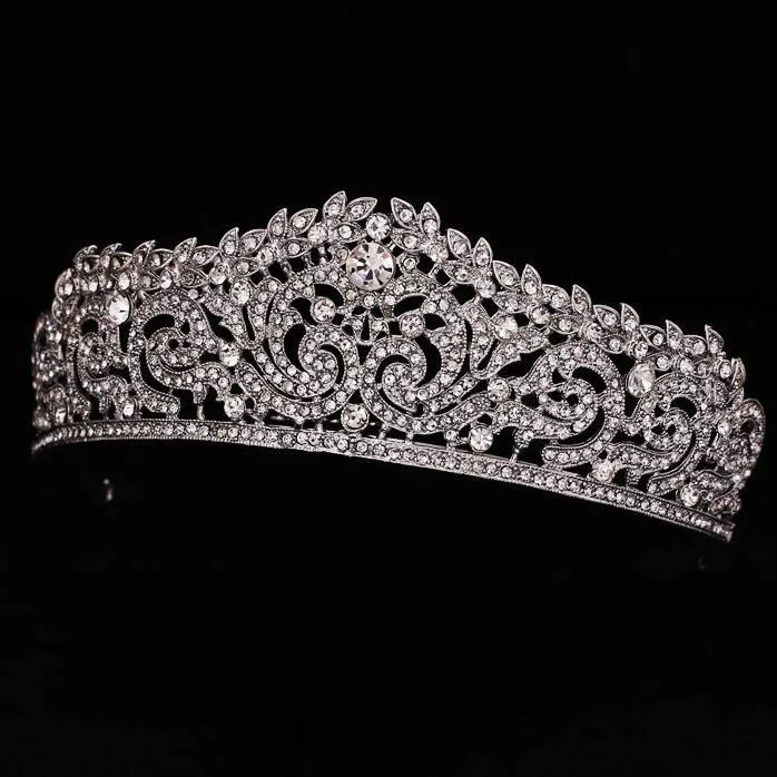 Роза Banhado A Ouro de Casamento Nupcial Da Dama de Honra Floristas tiara de Cristal coroa de Strassheadband