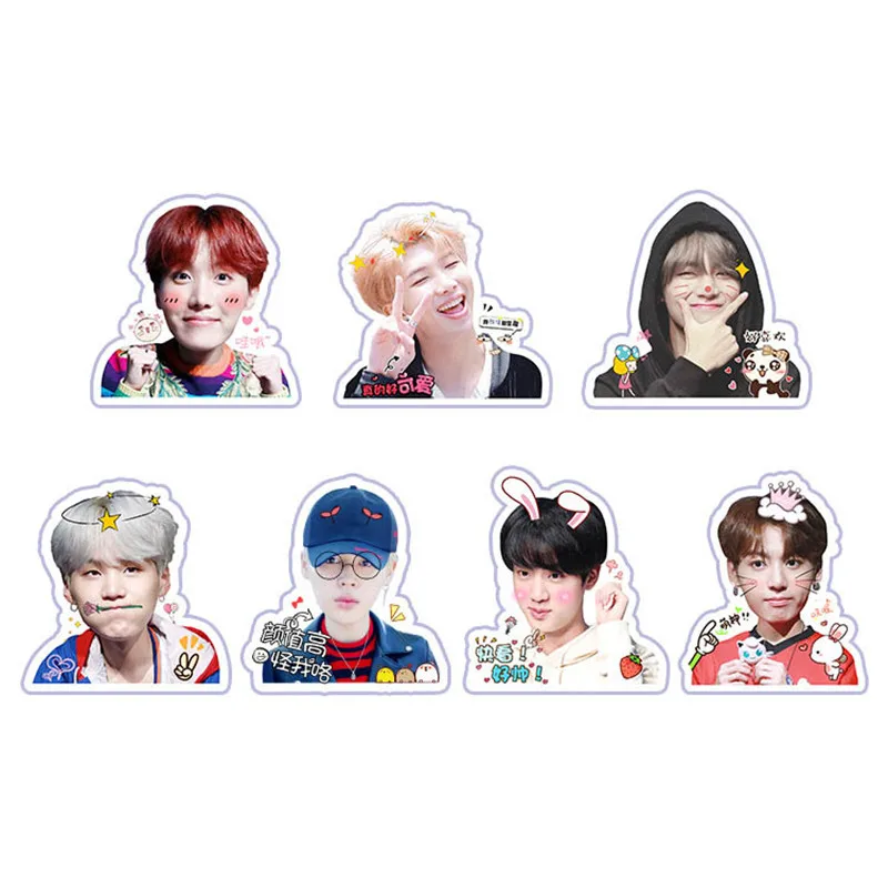 Acheter Youpop KPOP BTS Bangtan Garçons ARMÉE JUNGKOOK V Album Papier Autocollants Pour Bagages Tasse Portable Ordinateur Portable Voiture Réfrigérateur Autocollants BRICOLAGE TZ053