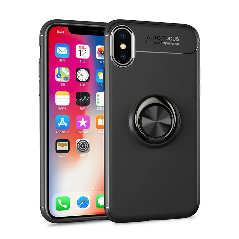

Ring Buckle Bracket for Iphone Xs Max Xr X 6 6s 7 8 Case for Iphone 8 7 6 Plus Cell Phone Back Cover Case