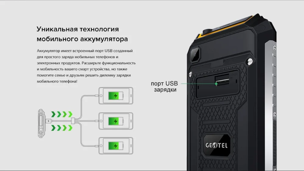 Geotel G1 3g WCDMA телефон 7500 мАч банк питания Мобильный телефон Android 7,0 MTK6580A четырехъядерный 2 Гб ram 16 Гб rom сотовые телефоны