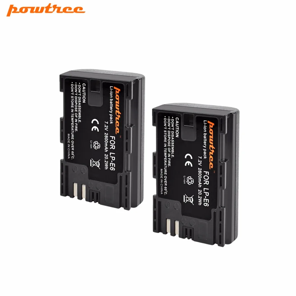 

2PCS 2800mAh LP-E6 LPE6 LP E6 Camera Battery Of Mark II Mark III For EOS For Canon 5D 6D 7D 60D 60Da 70D 80D DSLR