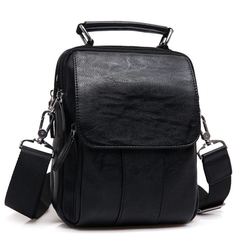 2020 Luxury Brand Leather Men Shoulder Bags Fashion Male Handbag Small