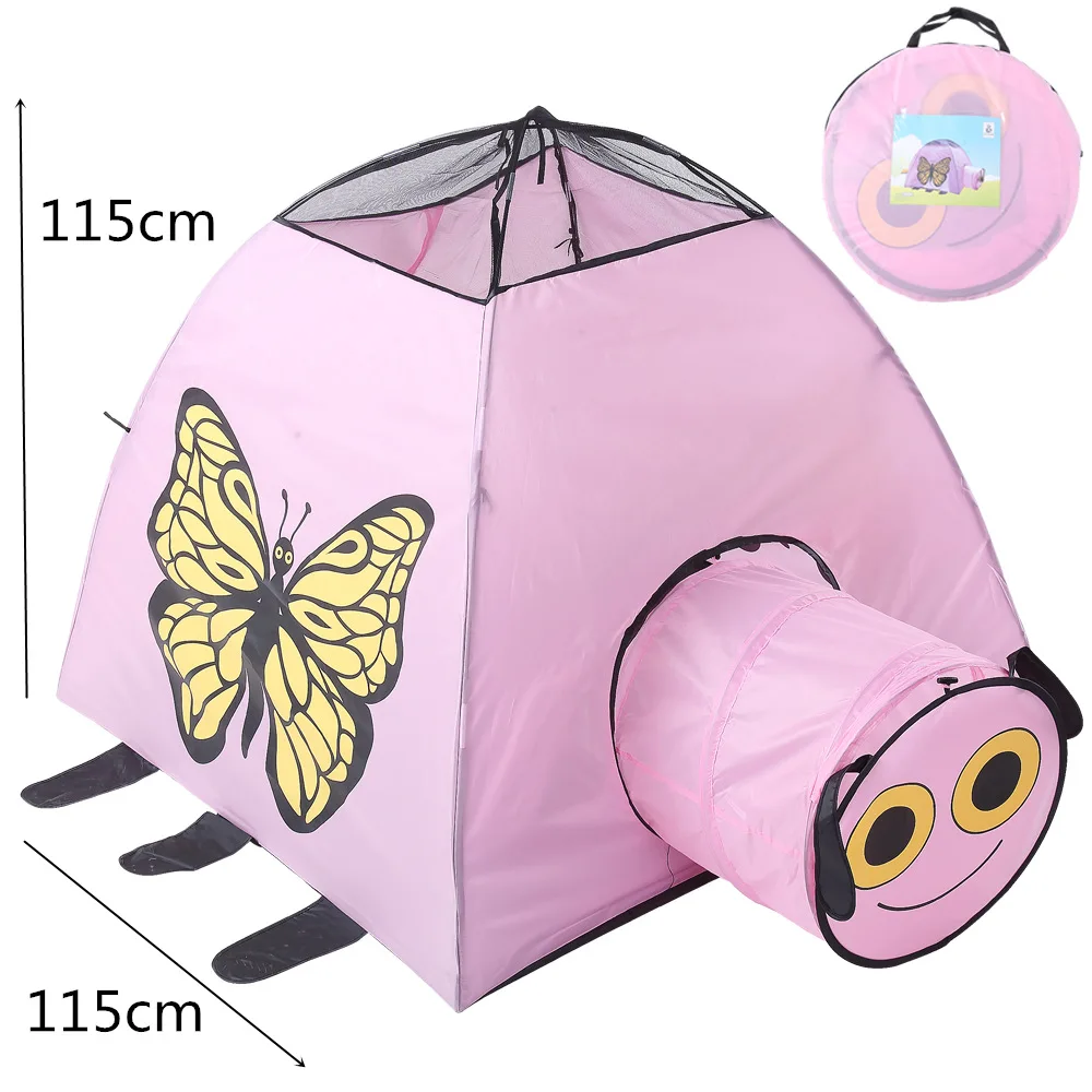 YARD Play Tent Teepee Princess Castle Tipi Toy Tents Tunnel House Pink Tent Outdoor Toy