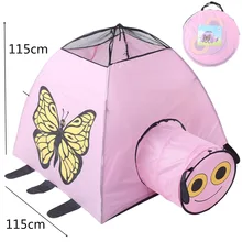 Ярд Игровая палатка для зубов Принцесса замок Типи игрушка палатка-туннель дом розовый Палатка Наружная игрушка