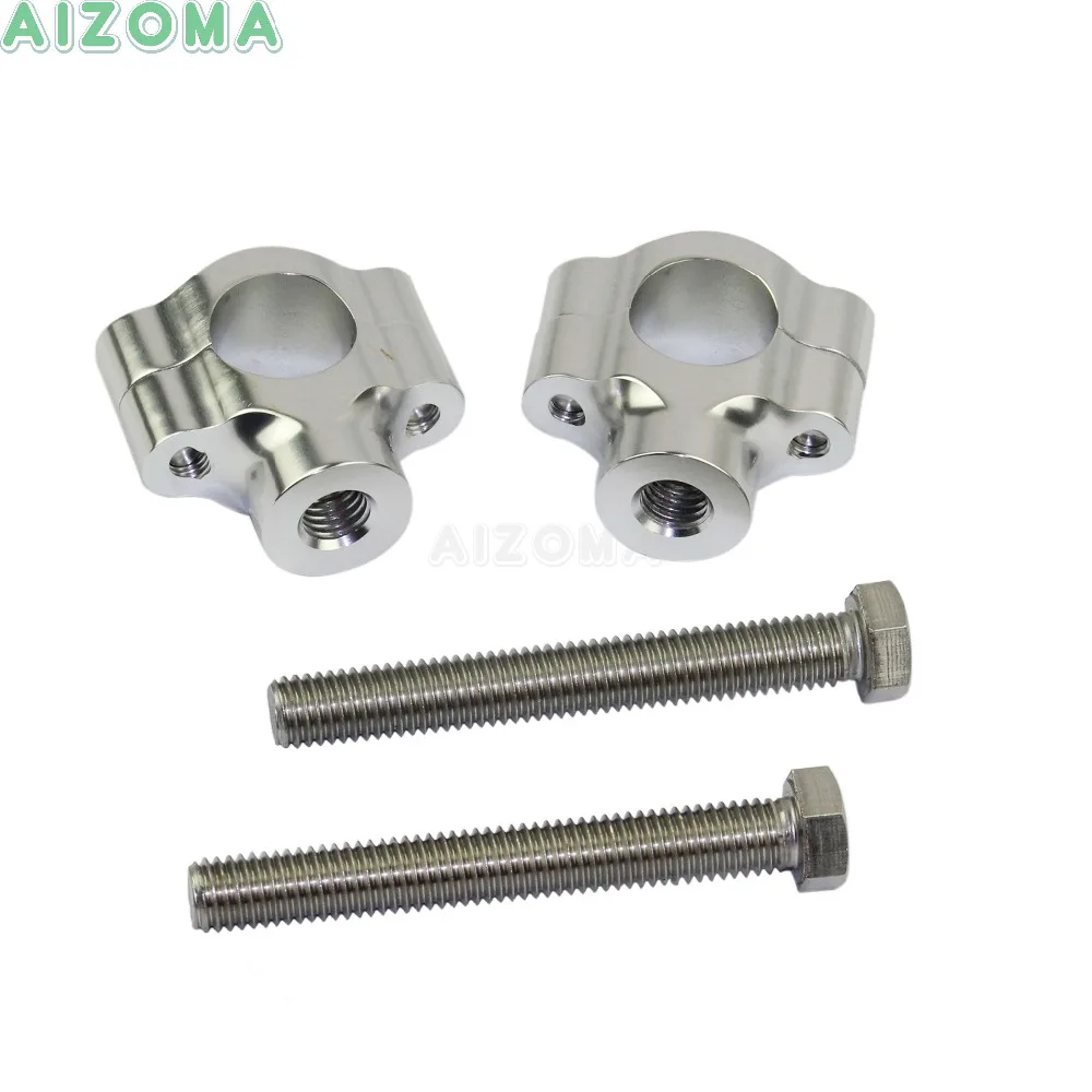 7/8 ''22 мм серебристый алюминиевый руль ручка бар стояк Крепление зажим Универсальный для Harley Triumph Кафе Racer Bobber Choppers