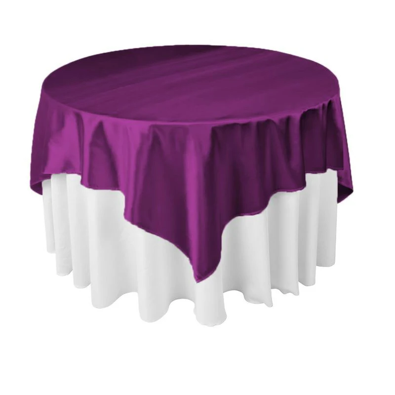 

57" x 57" Square Satin Tablecloth Table Cover 21Colors for Wedding Party Restaurant Banquet Decorations
