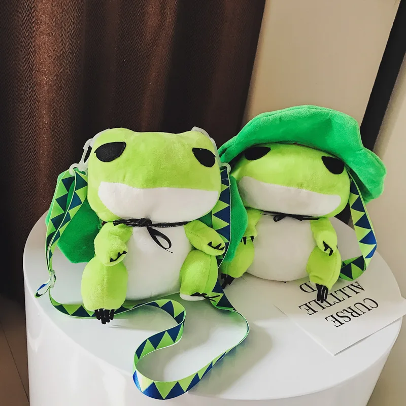 Японский Kawaii Повседневная игра путешествия лягушка плюшевый рюкзак наплечная