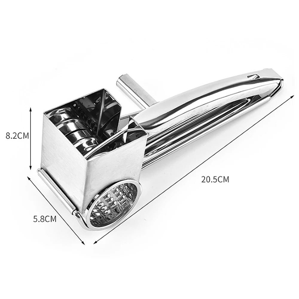 Hand-Cranked Cheese Grater Rotary Cheese Graters Ginger Chocolate Cutter With Stainless Steel Drum Stainless Steel