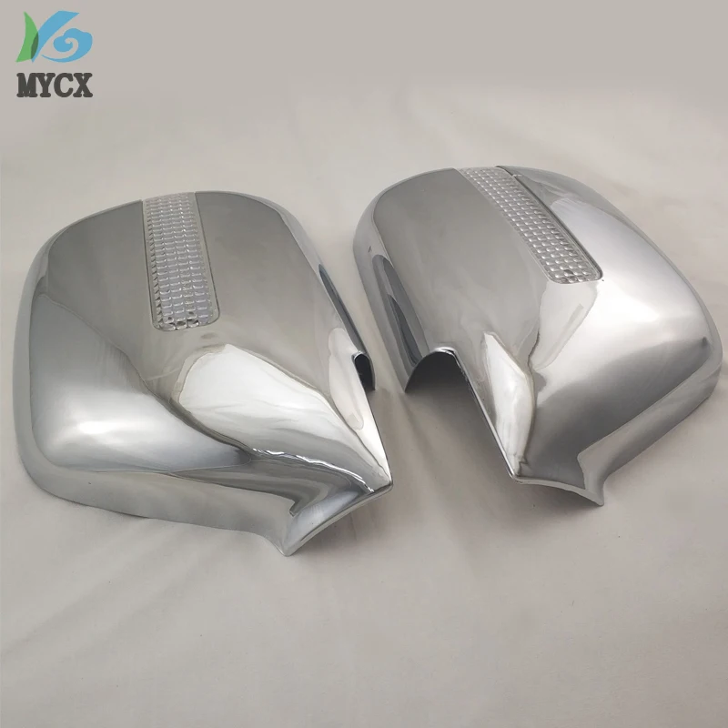 Chrome заднего вида сбоку крышка зеркала со светодиодом для toyota land cruiser autana prado fj80 1990-1997 ABS Тюнинг автомобилей авто аксессуары