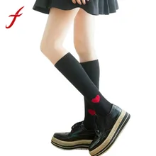 Feitong Harajuku Для женщин носки с принтом в форме сердца Мода зима-осень девушек теплые мягкие носки короткие носки calcetines mujer женские