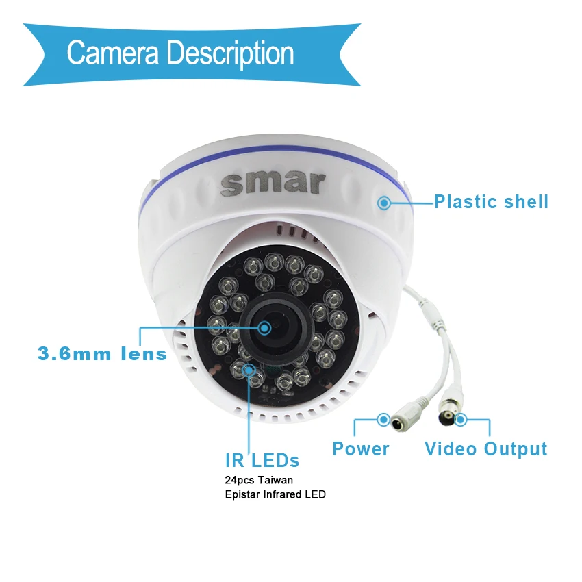 Видеонаблюдения камера DVR системы автономный комплект 4 канала CCTV HVR NVR 3 в 1 видео