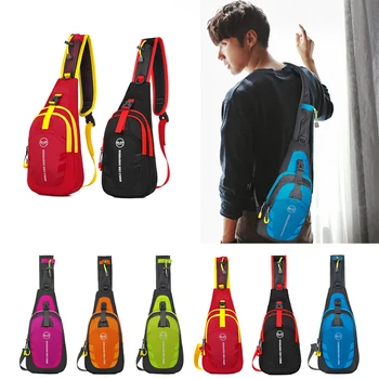 

Sports Gym Unisex Chest Bag Leisure Outdoor Hiking Backpack Multifunctional Nylon Colorful Bag For Men and Women