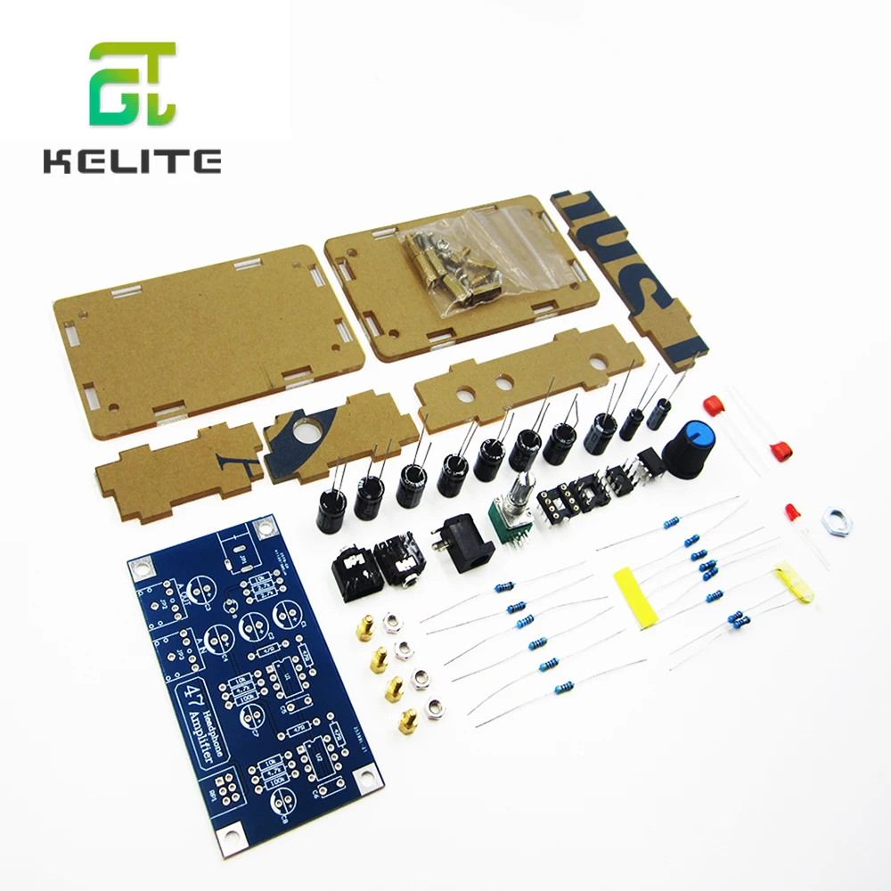 HAILANGNIAO HAILANGNIAO New Arrival 1 Pcs Portable Headphone Amplifier Board AMP Module Kits For Classic 47 DIY with Case High