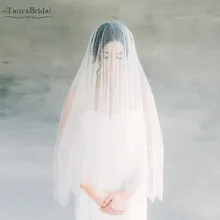 Свадебные вуали, романтические кружевные вуали, Свадебные вуали в горошек, без гребня DV026